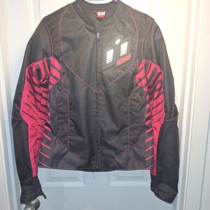 Wireform Icon Women's Black and Pink Motorcycle Jacket Moto Small